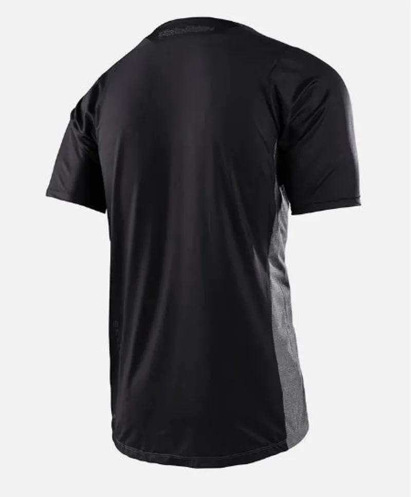 Troy Lee Designs Skyline Short Sleeve Jersey Signature Heather Grey Black-1